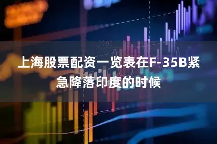 上海股票配资一览表在F-35B紧急降落印度的时候