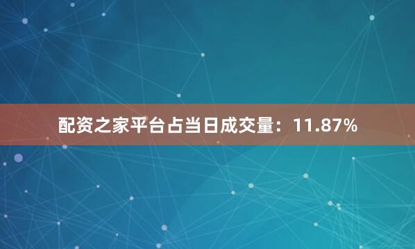 配资之家平台占当日成交量：11.87%