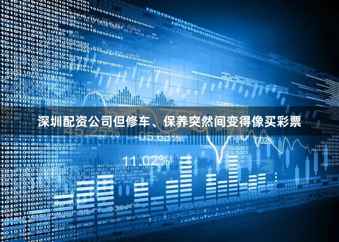 深圳配资公司但修车、保养突然间变得像买彩票